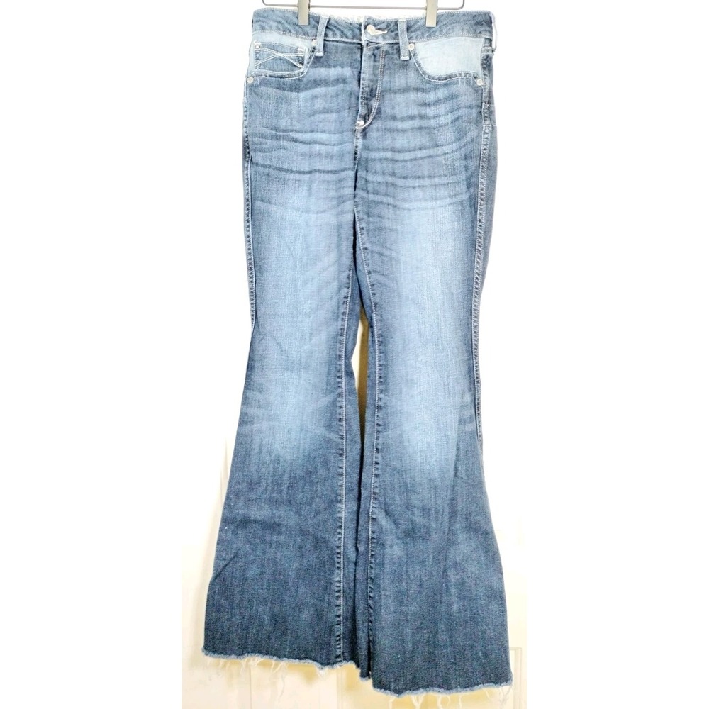 Ariat R.E.A.L. Jeans Womens 29R Missouri High Rise Doba Flare Denim Raw Hem